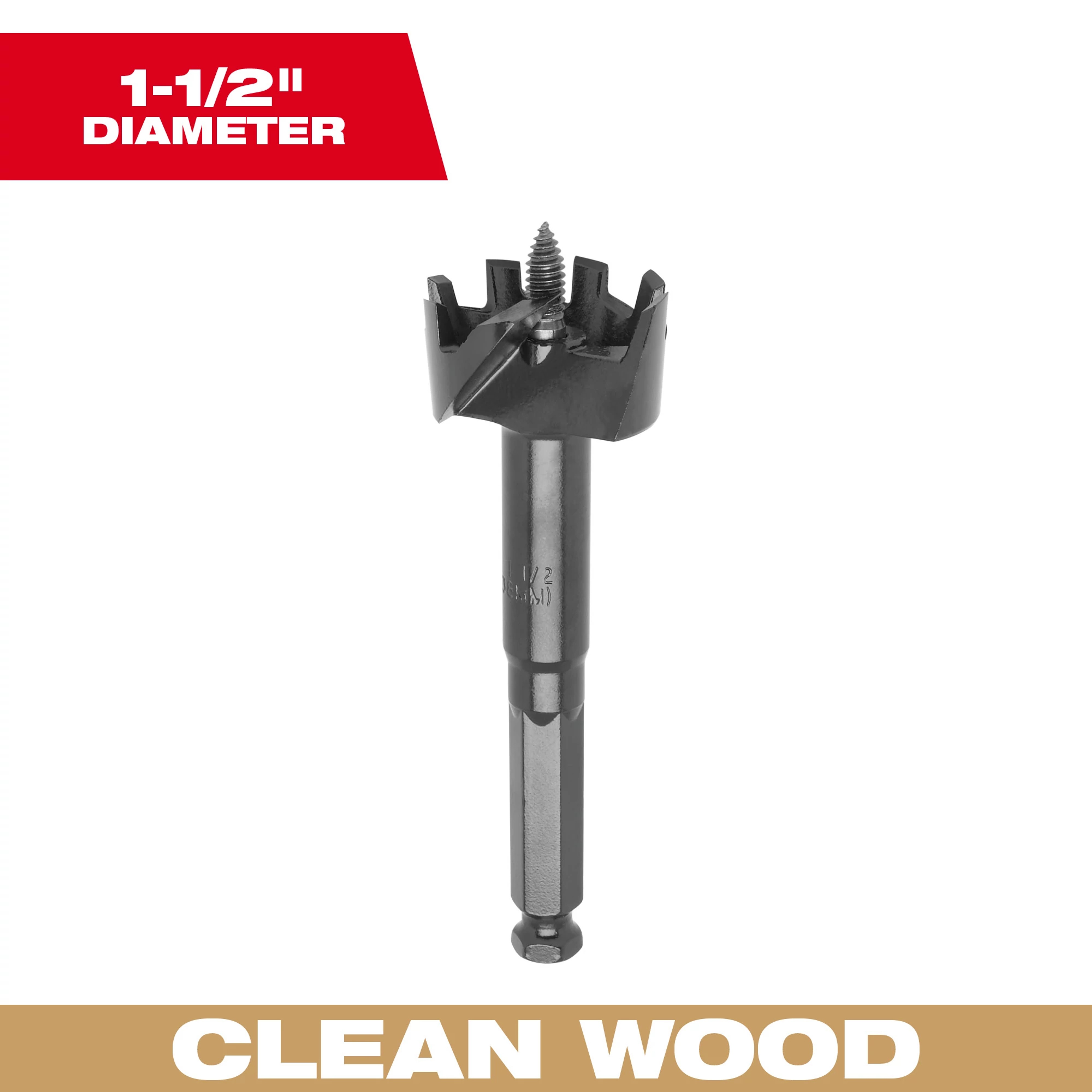 Milwaukee&reg; 48-25-1502 Heavy Duty Standard Self-Feed Bit, 1-1/2 in Dia, 6 in OAL, 7/16 in Shank