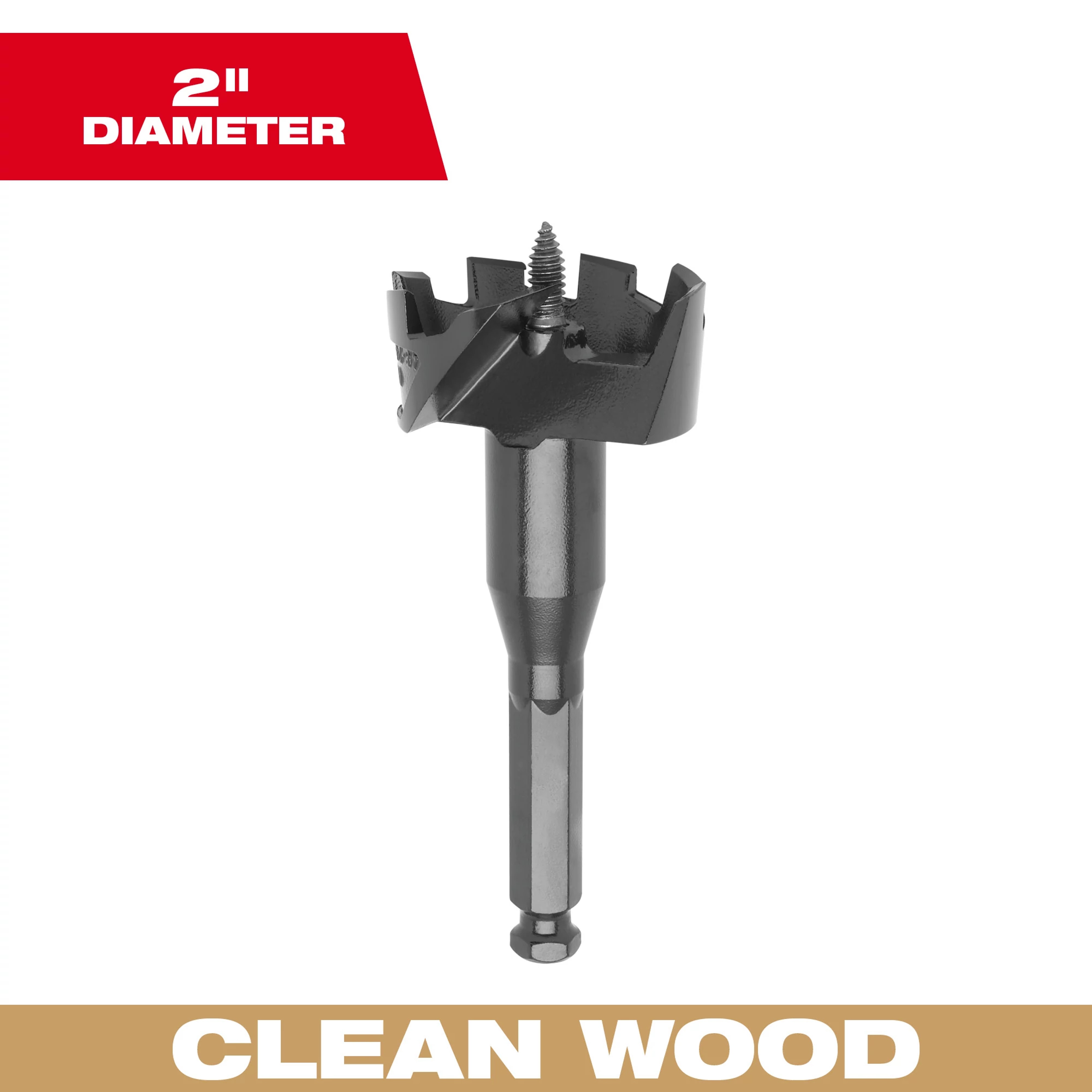 Milwaukee&reg; 48-25-2002 Standard Self-Feed Bit, 2 in Dia, 6 in OAL, 7/16 in Shank