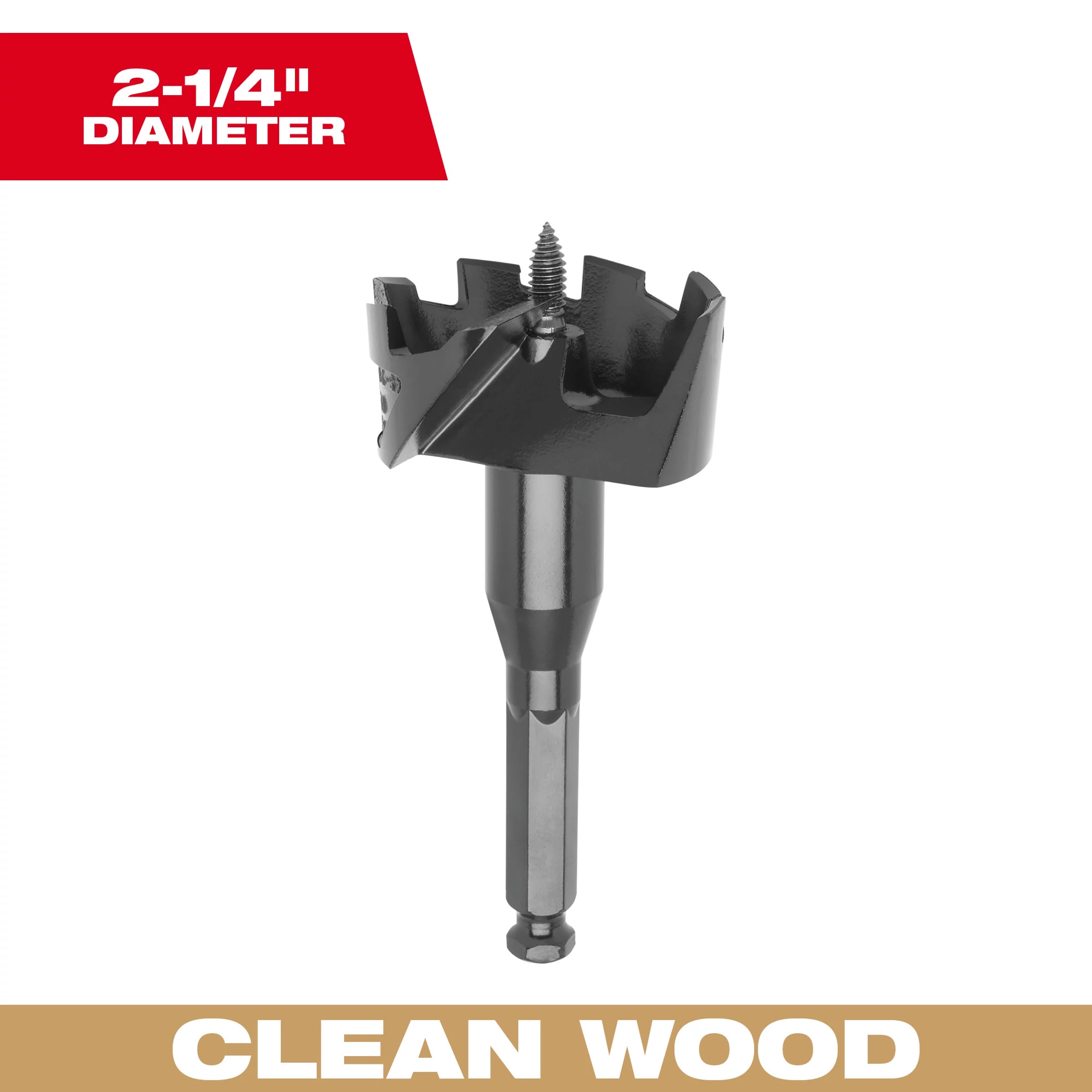 Milwaukee&reg; 48-25-2252 Standard Drill Bit, 2-1/4 in Dia, 6 in OAL, 7/16 in Shank