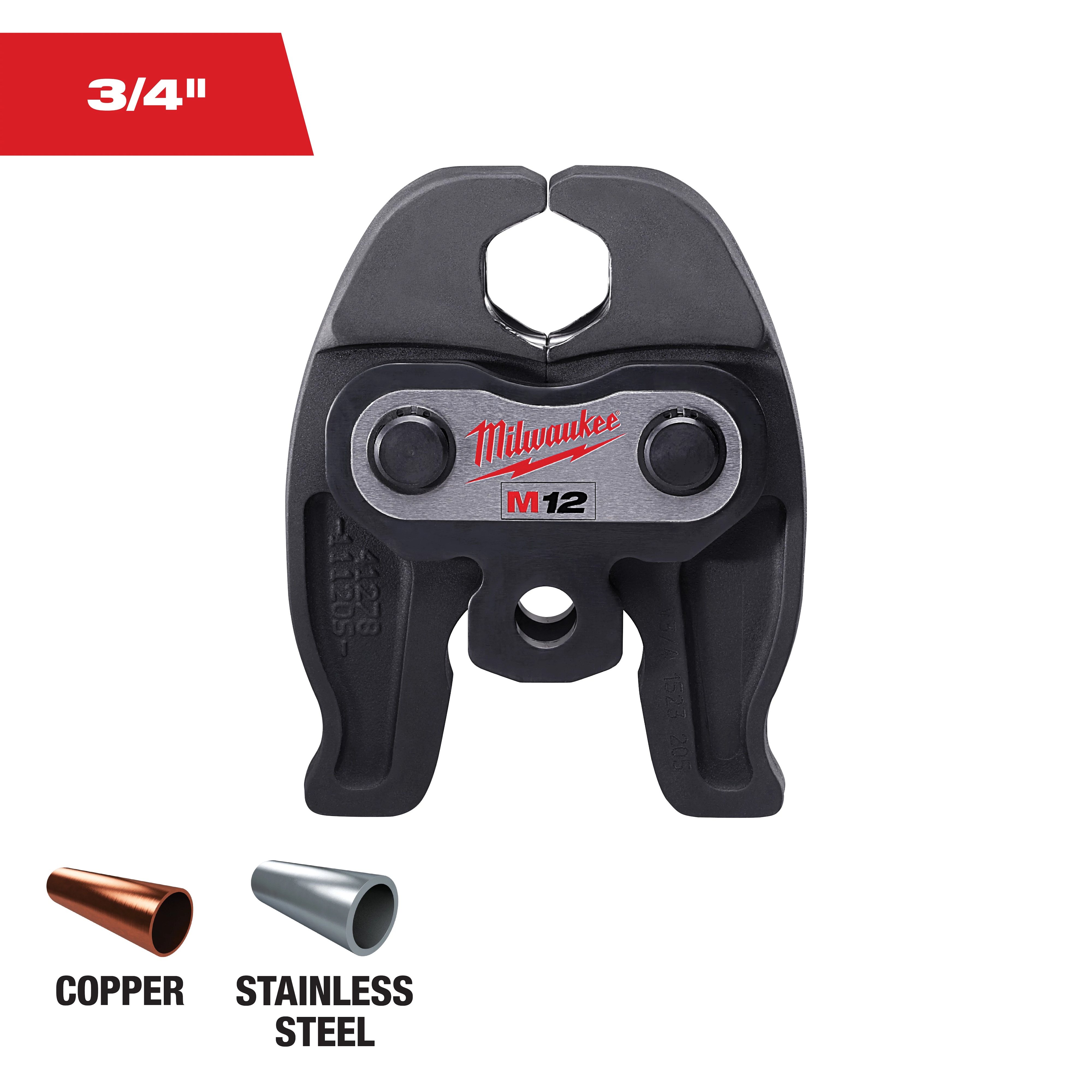 Milwaukee&reg; M12&trade; 49-16-2451 Press Jaw, For Use With M12&trade; FORCE LOGIC&trade; Press Tool, 3/4 in Jaw Capacity, Copper