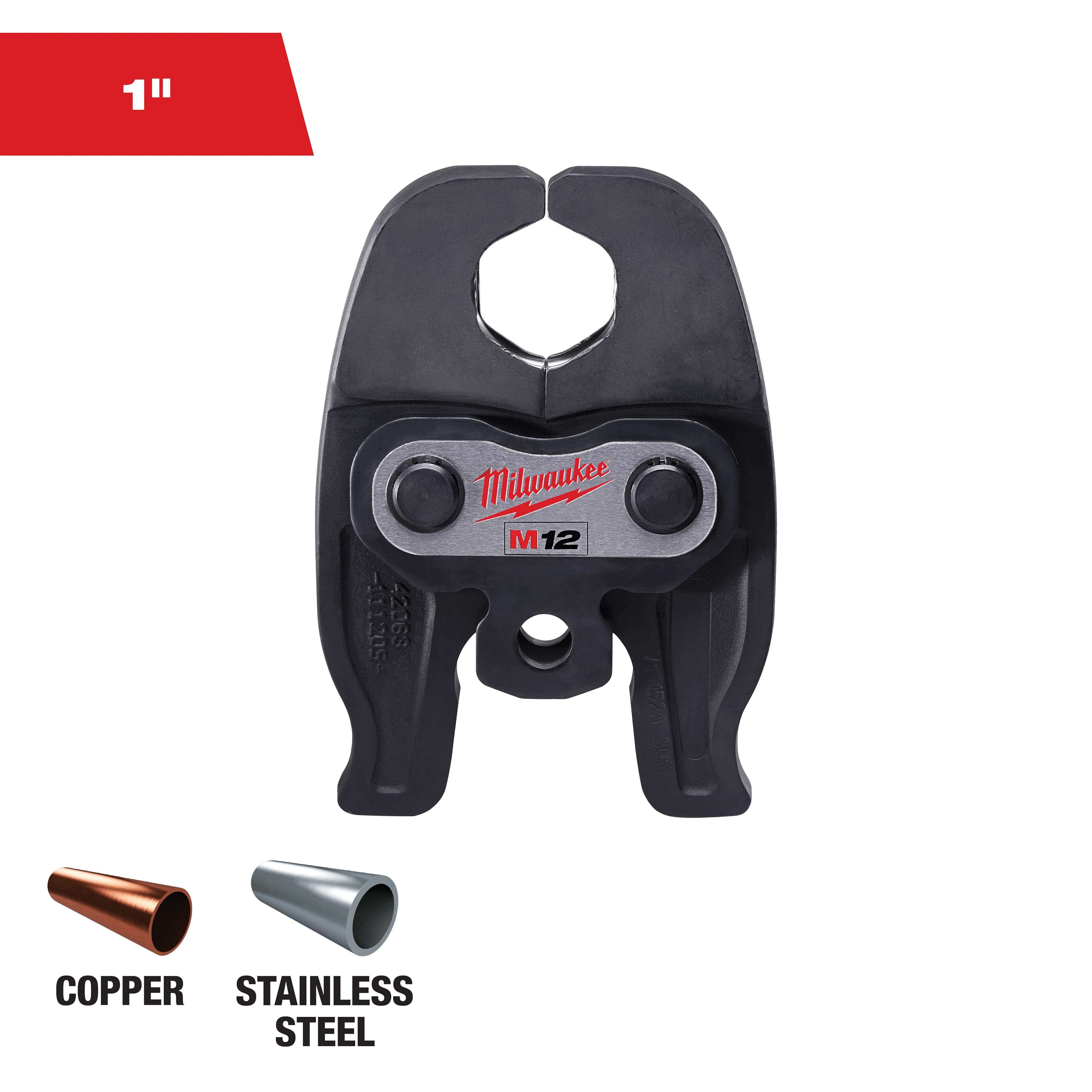 Milwaukee&reg; M12&trade; 49-16-2452 Press Jaw, For Use With M12&trade; FORCE LOGIC&trade; Press Tool, 1 in Jaw Capacity, Copper