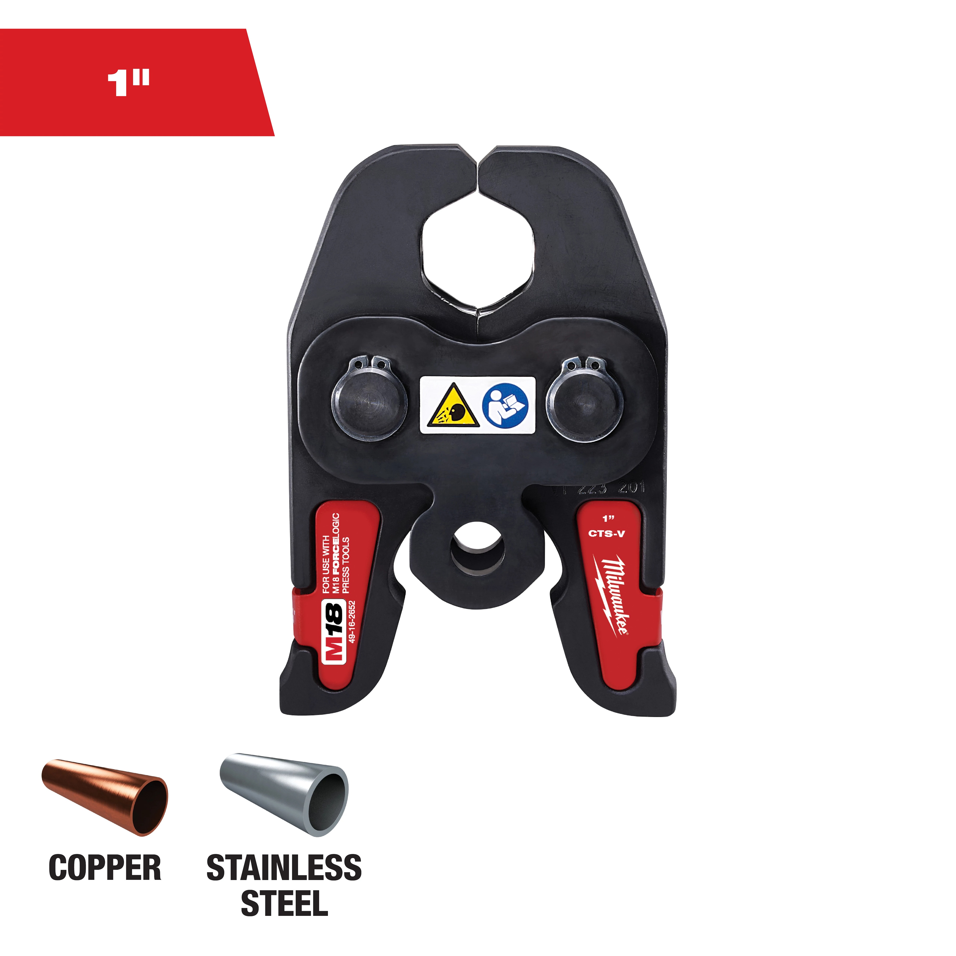 Milwaukee&reg; M18&trade; 49-16-2652 Press Jaw, For Use With M18&trade; FORCE LOGIC&trade; Press Tool, 1 in Jaw Capacity, Steel