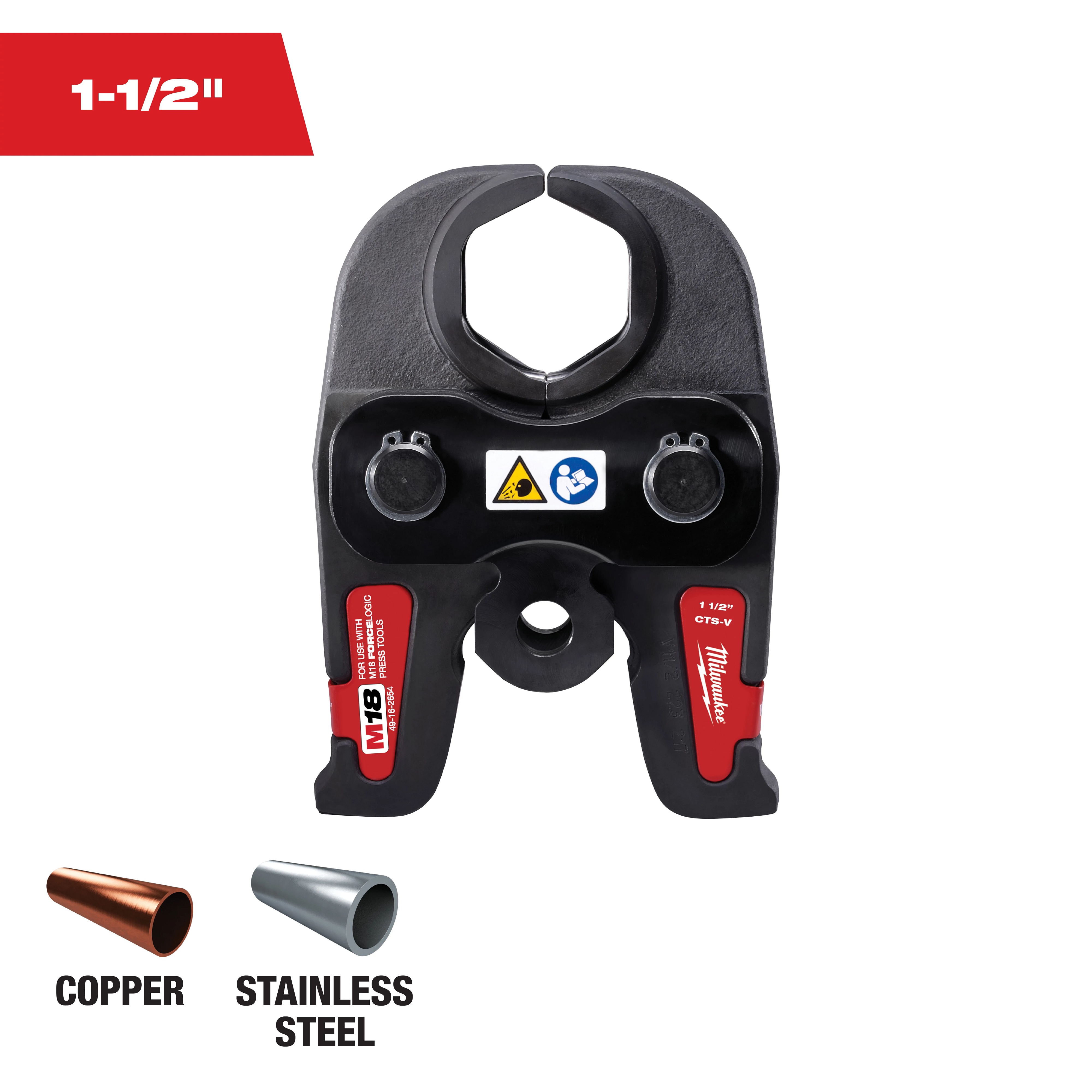 Milwaukee&reg; M18&trade; 49-16-2654 Press Jaw, For Use With M18&trade; FORCE LOGIC&trade; Press Tool, 1-1/2 in Jaw Capacity, Copper