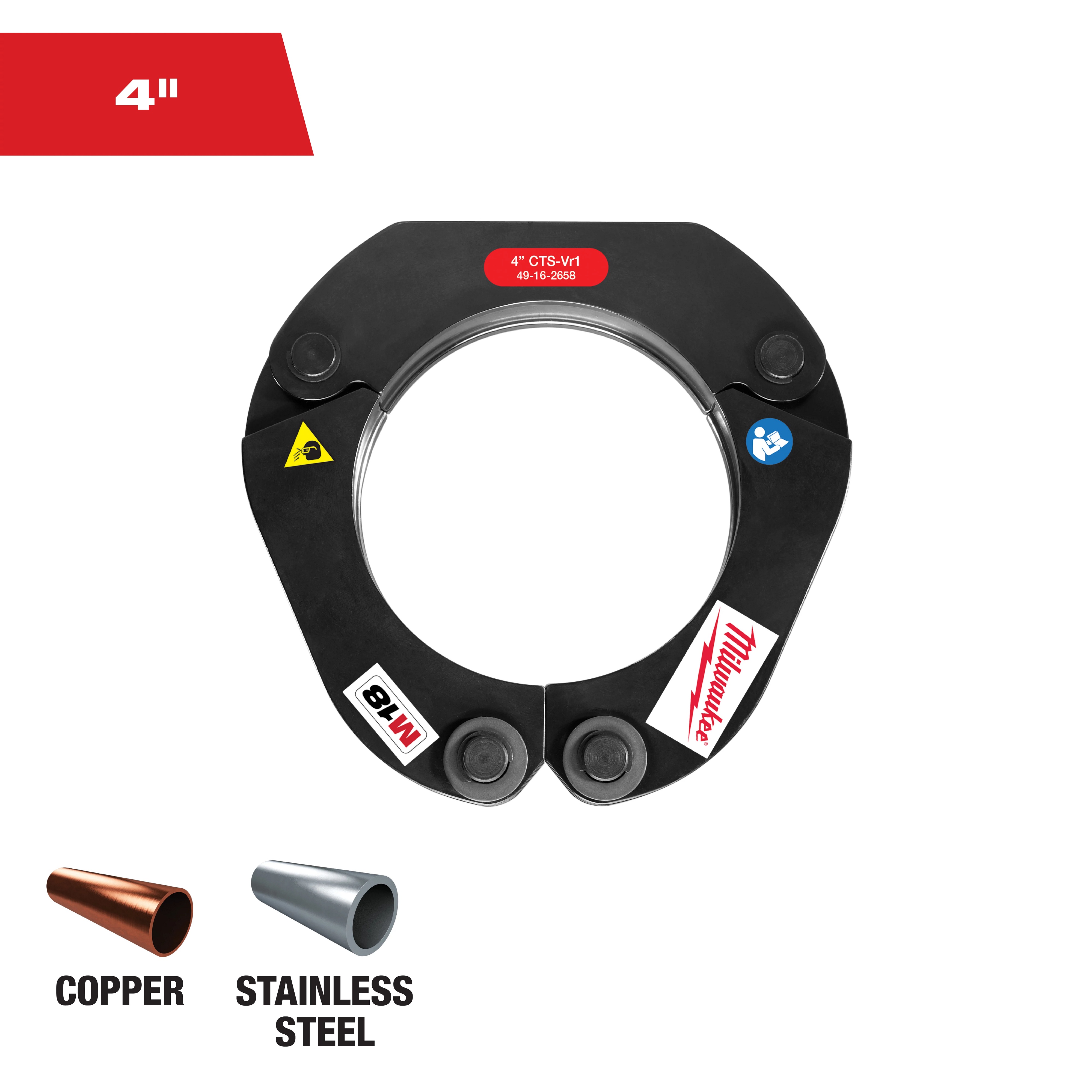 Milwaukee&reg; M18&trade; 49-16-2658 Press Ring, For Use With M18&trade; FORCE LOGIC&trade; Press Tool, 4 in Jaw Capacity, Copper