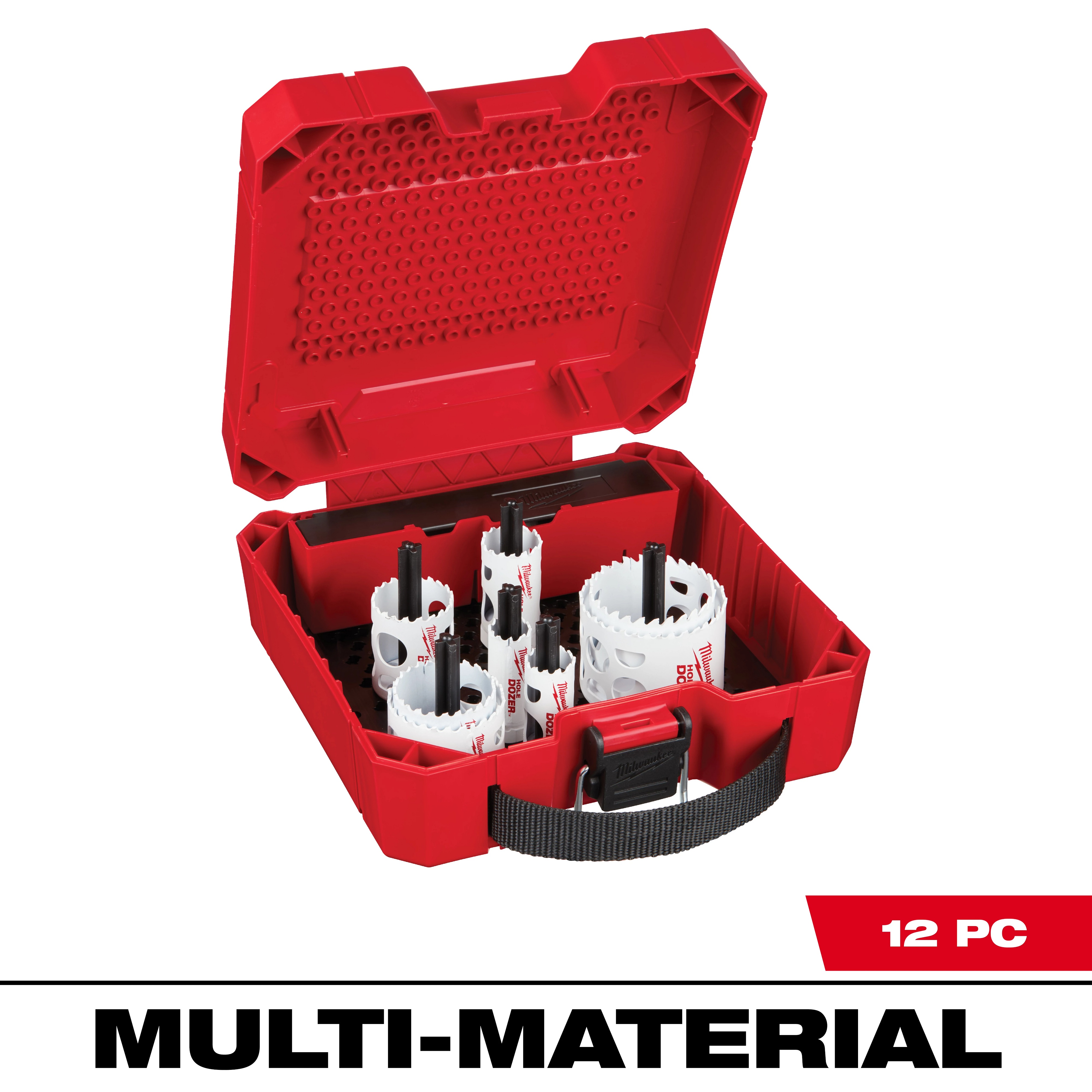 Milwaukee&reg; HOLE DOZER&trade; 49-22-4143 Plumbers Hole Saw Kit, 12 Pieces, Bi-Metal, Thermoset Coated