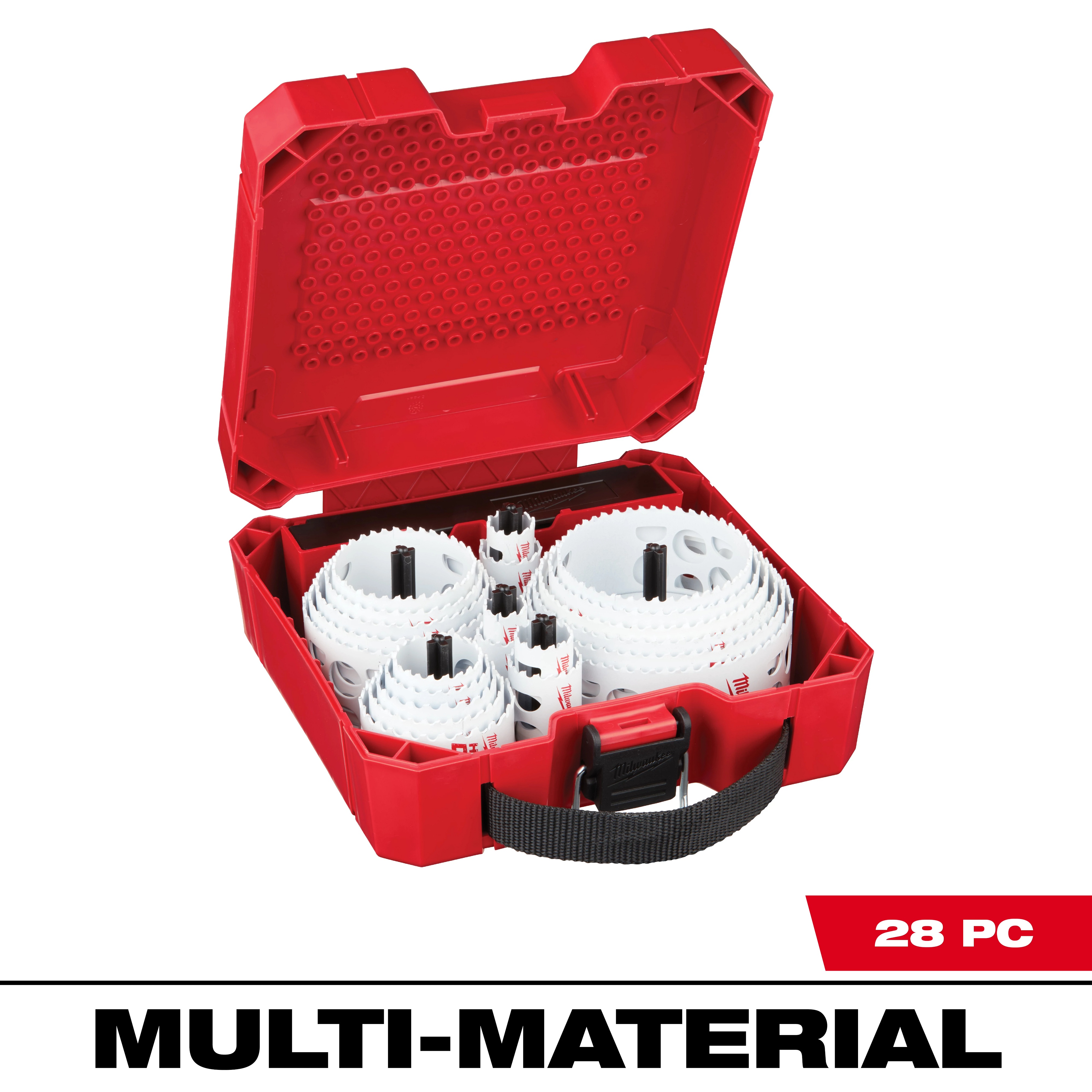 Milwaukee&reg; Hole Dozer&trade; Ice Hardened&trade; 49-22-4185 All Purpose Professional Hole Saw Kit, 28 Pieces, For Use With 49-56-7210, 49-56-7240, 49-56-7250 and 49-56-9100 Quick-Change Arbor, Bi-Metal/HSS
