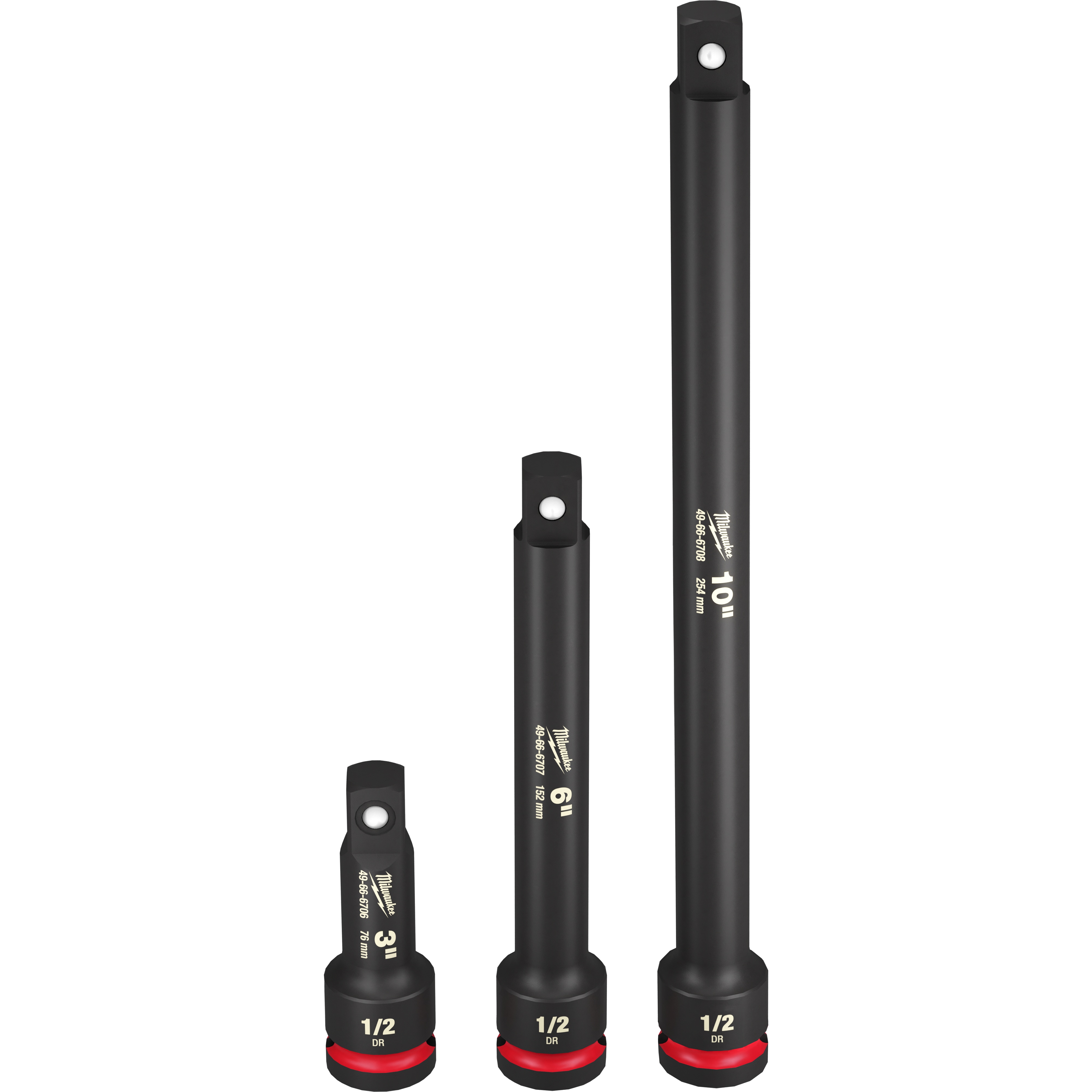 GEARWRENCH&reg; 81200D Standard Socket Extension Set, 3/8 in Drive, 4 Pieces, Polished Chrome