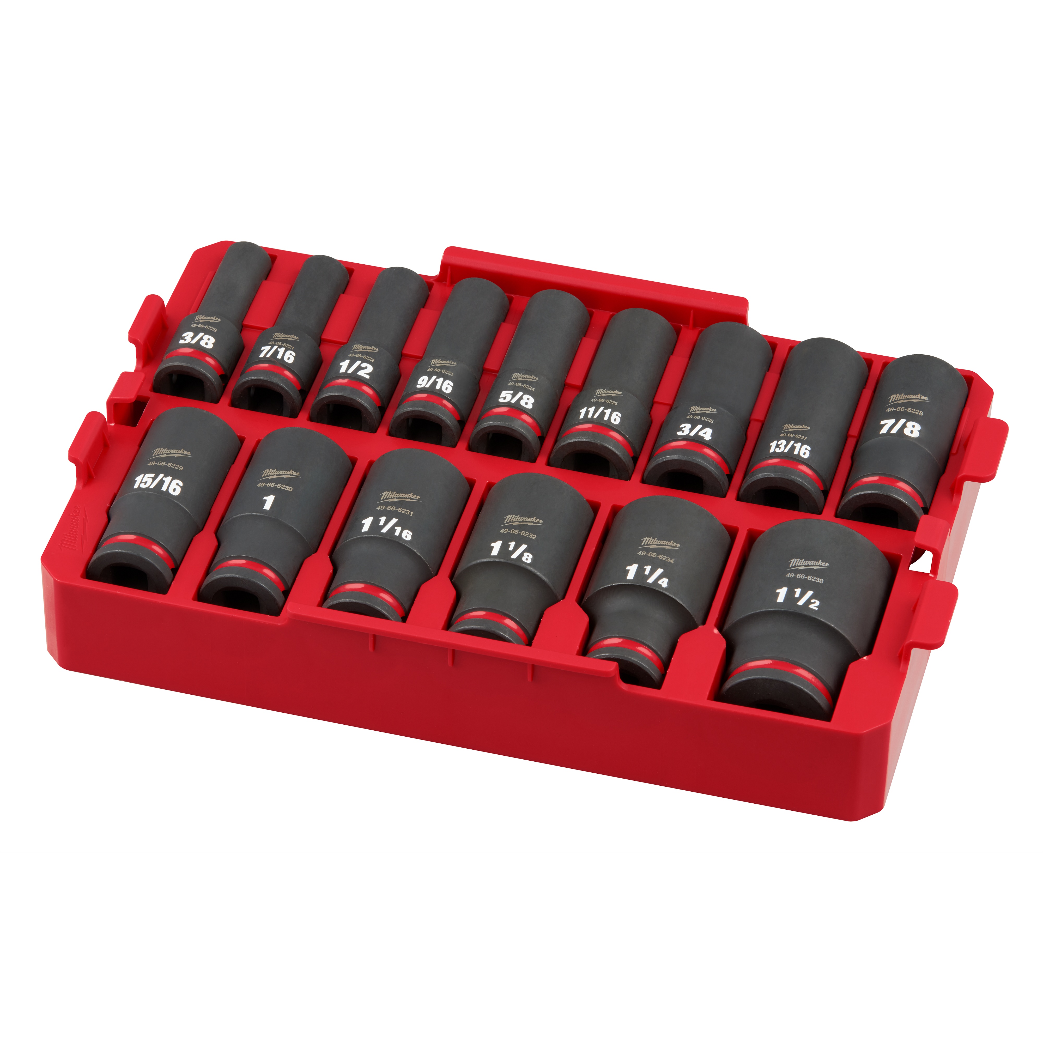 Williams&reg; JHWMS-4-23RC SUPERTORQUE&reg; Impact Socket Set, 23 Pieces, Shallow Drive, For Use With Pneumatic and Electric Impact Wrench, Industrial Black
