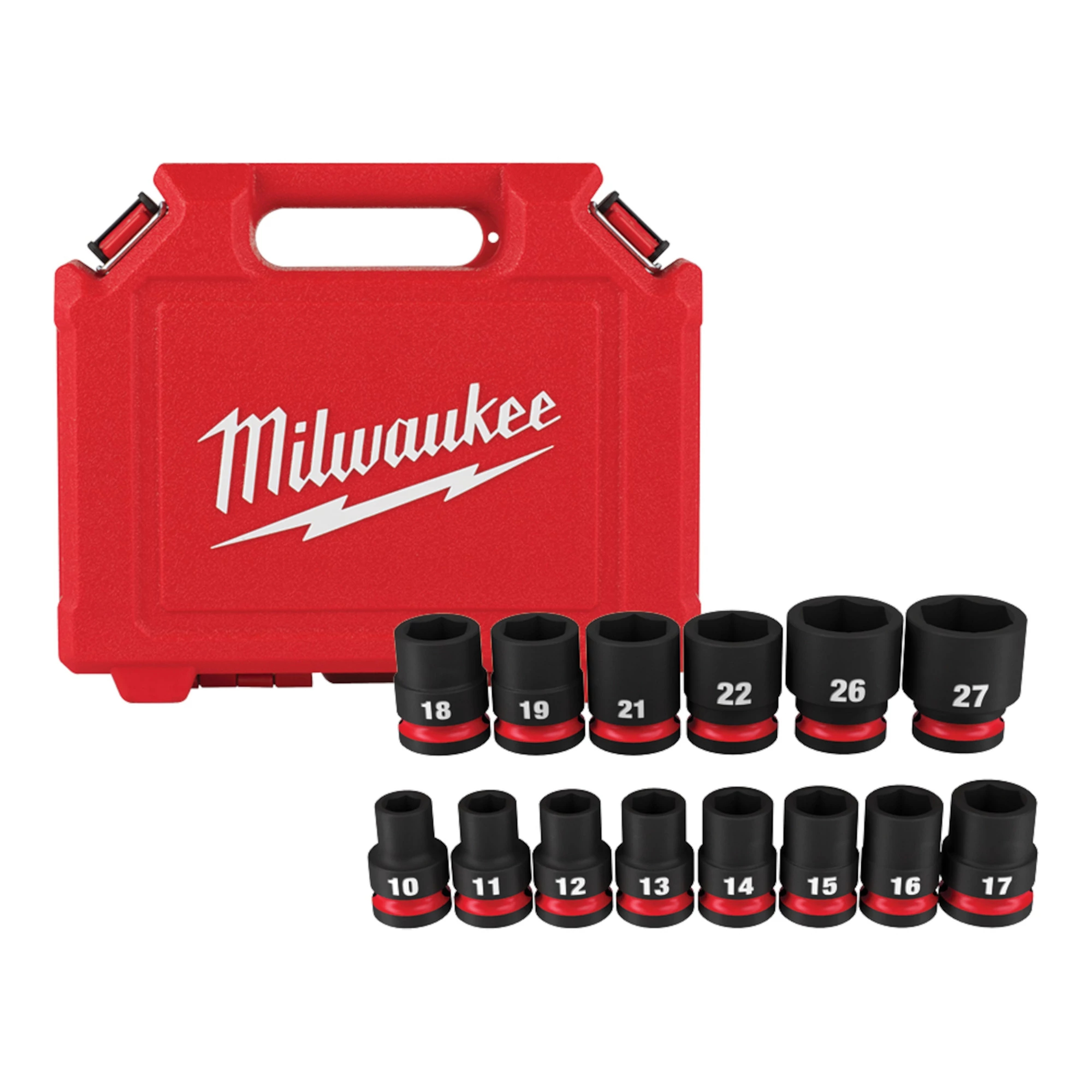 Williams&reg; JHWMS-4-23RC SUPERTORQUE&reg; Impact Socket Set, 23 Pieces, Shallow Drive, For Use With Pneumatic and Electric Impact Wrench, Industrial Black