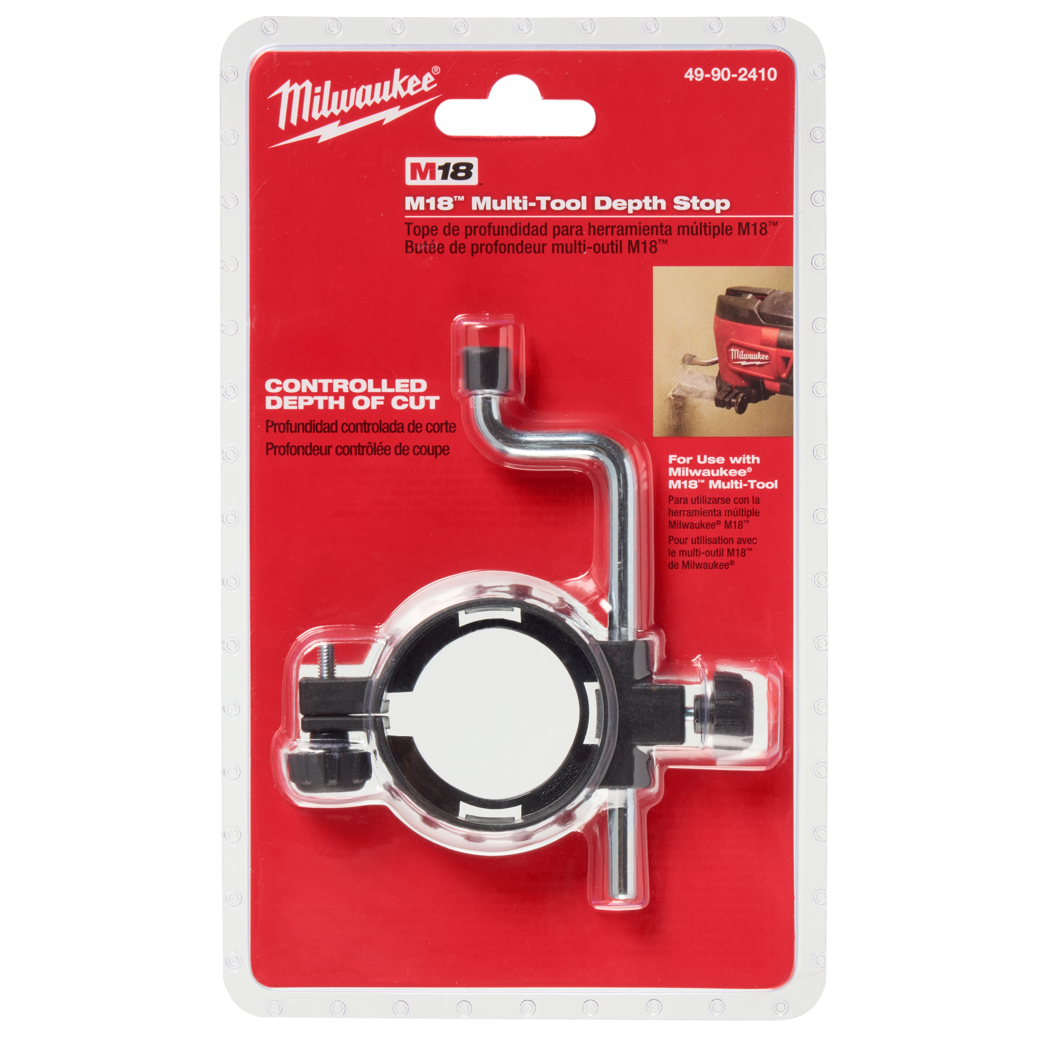 Milwaukee&reg; M18&trade; 49-90-2410 Depth Stop, For Use With M18&trade; Multi-Tool, Steel