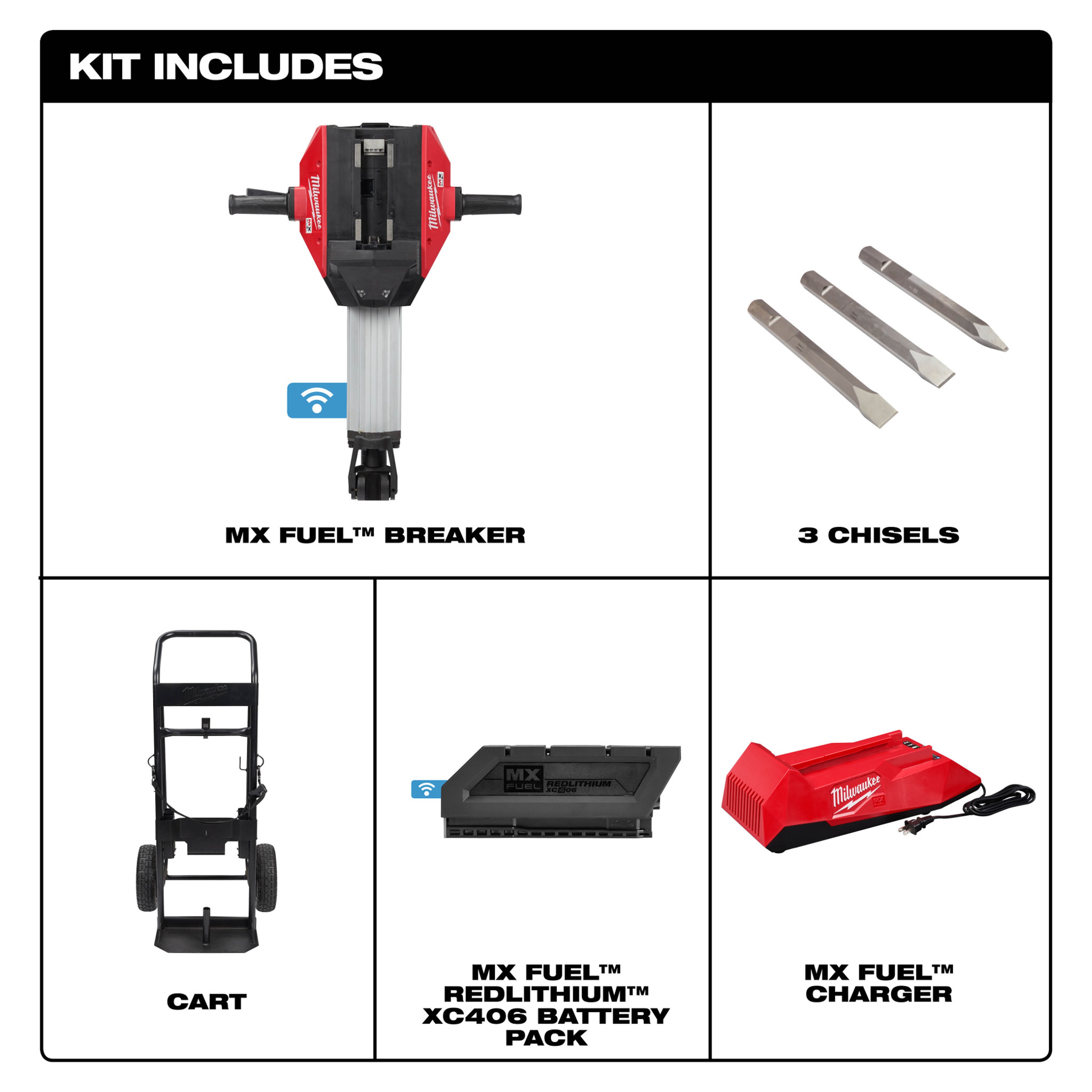 Milwaukee&reg; MX FUEL&trade; MXF368-1XC Cordless Breaker, 120 V, Li-Ion Battery