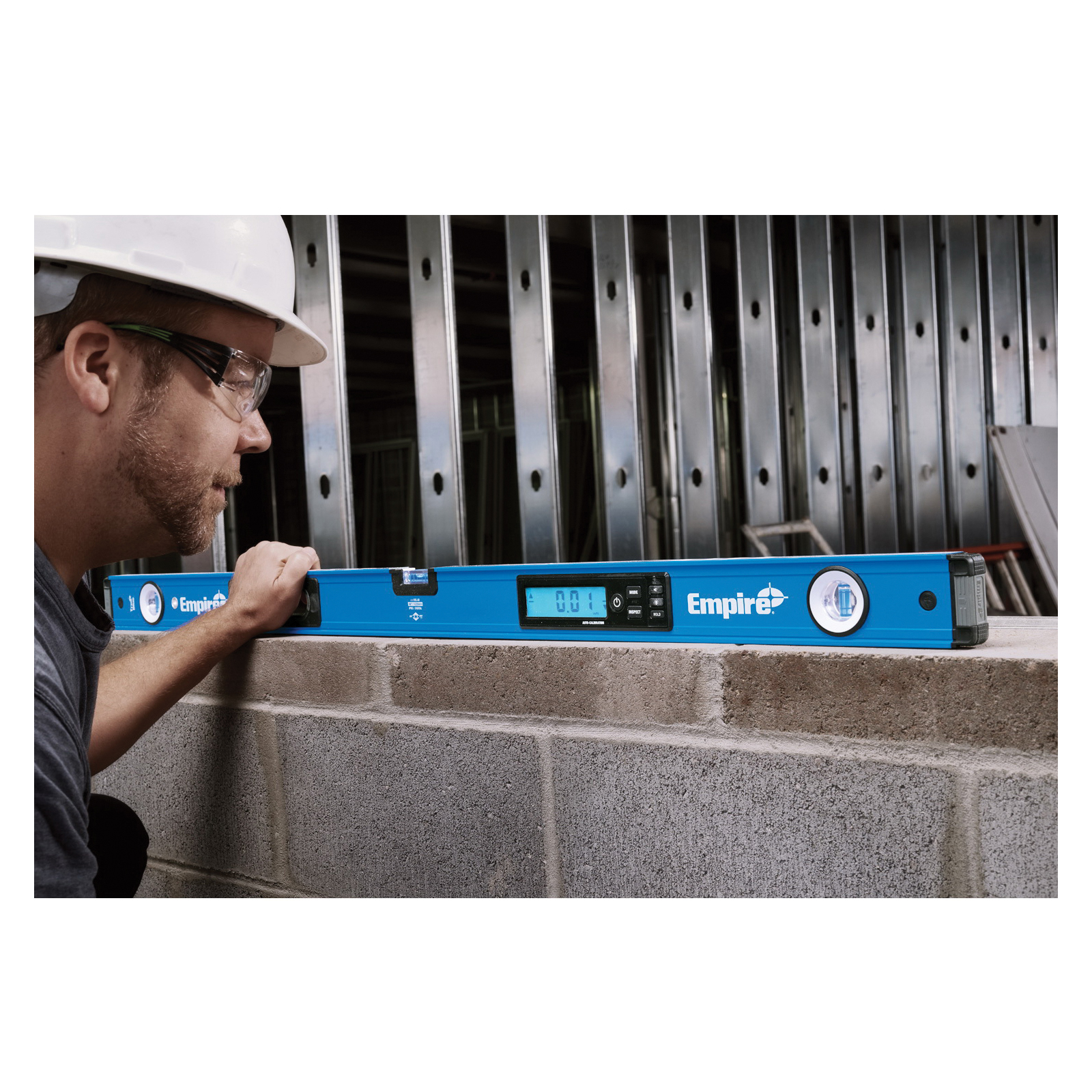 Empire&reg; e105.48H Digital Box Level, 48 in L, 3 Vials, Aluminum, 0.0005 in Accuracy