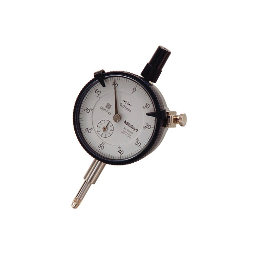 Mitutoyo 1044S-60 1 Series Compact Lug Back Metric Small Diameter Dial Indicator, 5 mm, 0 to 100 Dial Reading, 0.01 mm, 40 mm Dial, M2.5x0.45 Tip