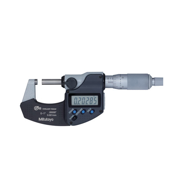 Starrett® 436.1XRL-5 Mechanical Outside Micrometer, 4 to 5 in, Graduations: 0.001 in, Carbide Tip, Satin Chrome
