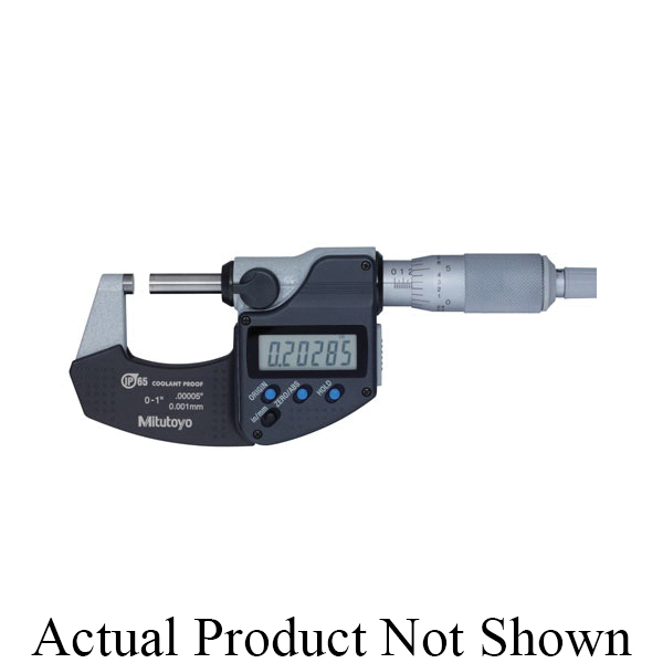 Starrett® 436.1XRL-5 Mechanical Outside Micrometer, 4 to 5 in, Graduations: 0.001 in, Carbide Tip, Satin Chrome