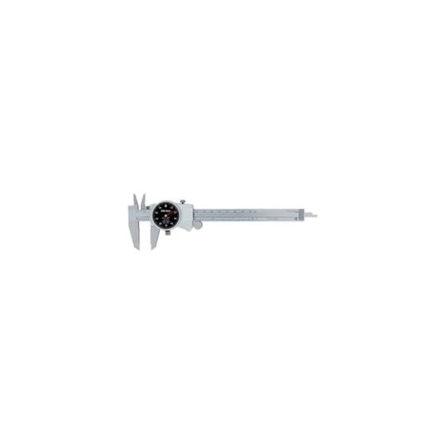 Starrett® 120X-6 Accurate Direct Reading Reliable Dial Caliper With Plastic Case, 0 to 6 in, Graduation 0.001 in, 5/8 in Inside x 1-1/2 in Outside D Jaw, Stainless Steel, Satin