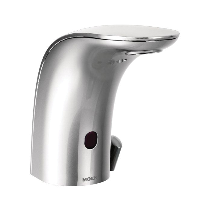 Moen® 8554 M-POWER™ Lavatory Faucet, 0.5 gpm Flow Rate, 5.88 in H Spout, 1 Faucet Holes, Polished Chrome, Function: Touchless