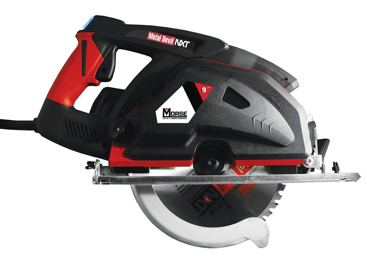 Morse&reg; 100977 Metal Devil&reg; Electric Circular Saw, 9 in Blade, 1 in Arbor/Shank, 3-1/4 in Cutting, Right Blade Side