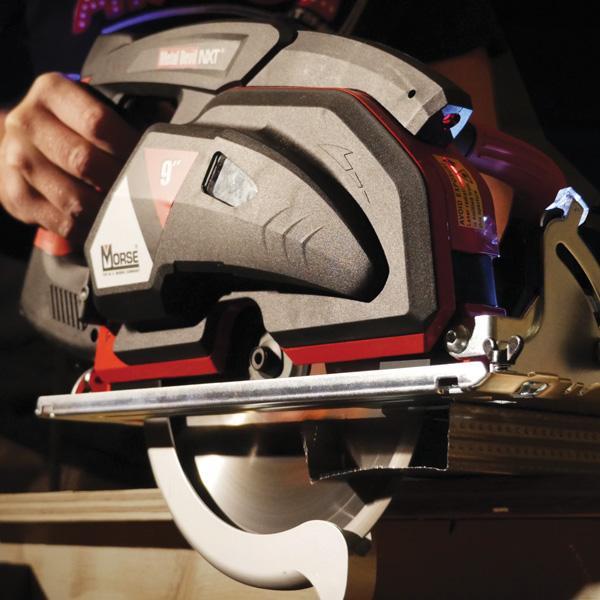Morse&reg; 100977 Metal Devil&reg; Electric Circular Saw, 9 in Blade, 1 in Arbor/Shank, 3-1/4 in Cutting, Right Blade Side