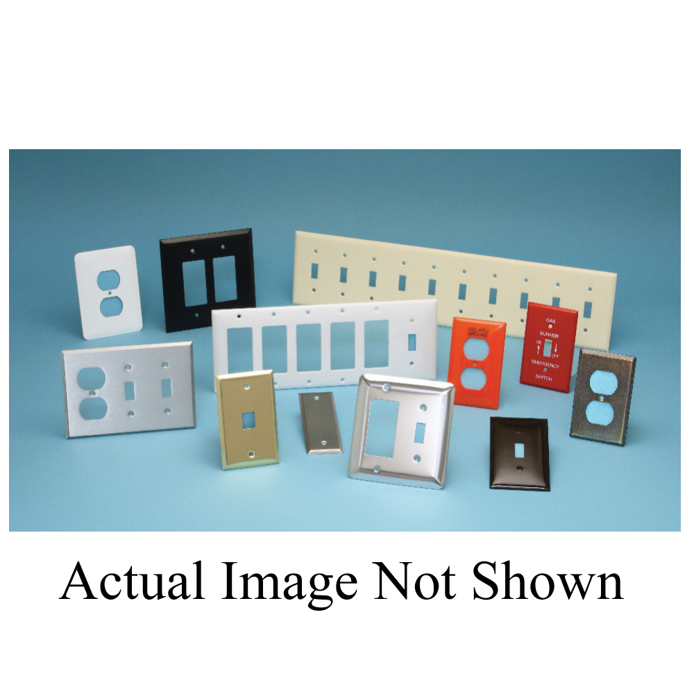 Mulberry 55202 Princess Phone Wallplate, 2 Gangs, 5 in L x 4.562 in W, Aluminum, Box Mount