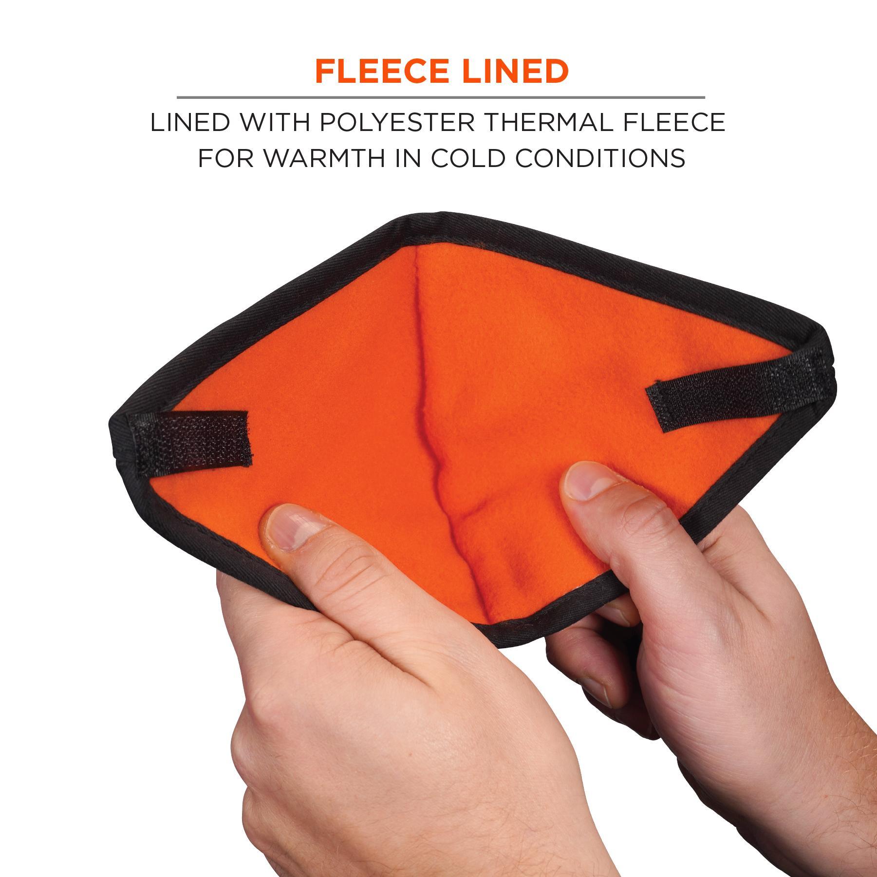 N-Ferno&reg; 16870 2-Layer Adjustable Mouthpiece, Black, Cotton Twill Shell/Polyester Fleece Lining, Hook and Loop Closure