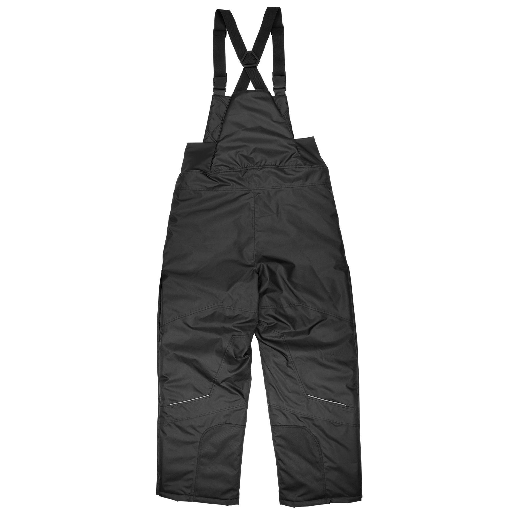 N-Ferno&reg; 41225 6472 Heavy Duty Insulated Bib Overall, XL, Black, 300D Oxford Polyester, 33 in L Inseam