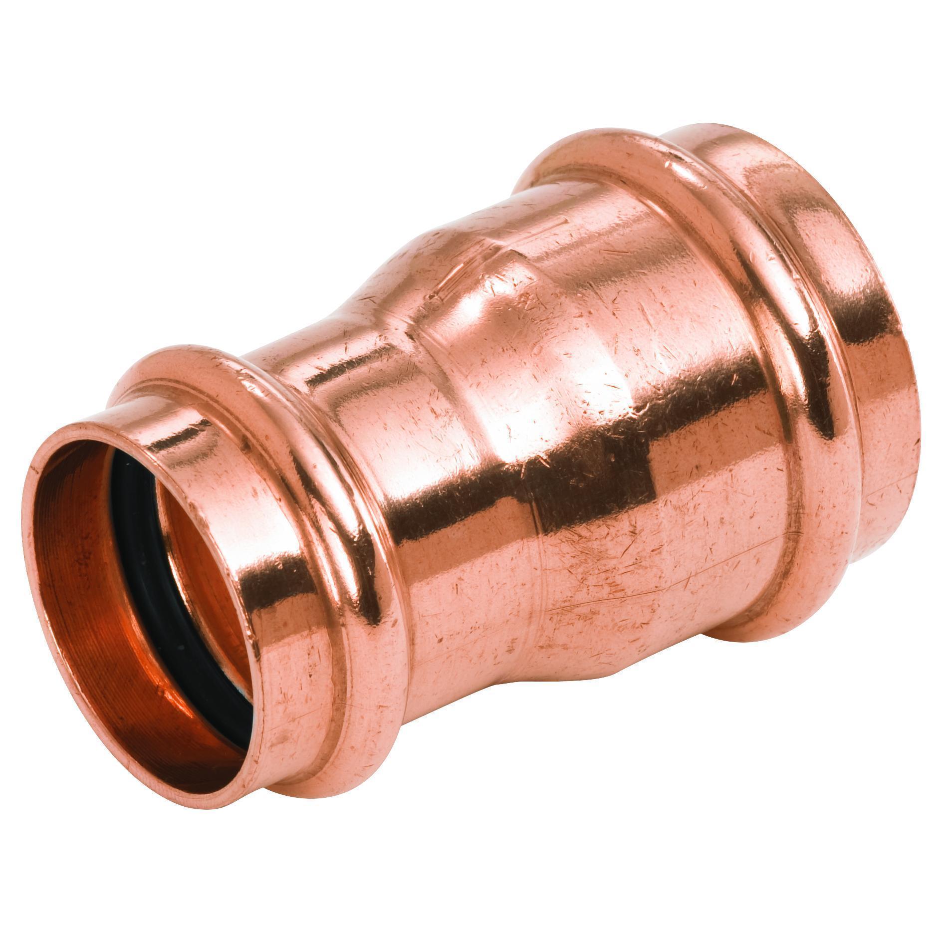 NIBCO® Press System® 9003950PC PC600-R Reducing Coupling, 4 x 3 in Nominal, Press End Style, Wrot Copper, Domestic