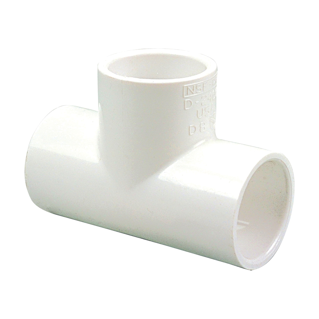 NIBCO® L112260P 4611 Reducing Tee, 4 x 4 x 1-1/2 in Nominal, Slip End Style, SCH 40/STD, PVC, Domestic