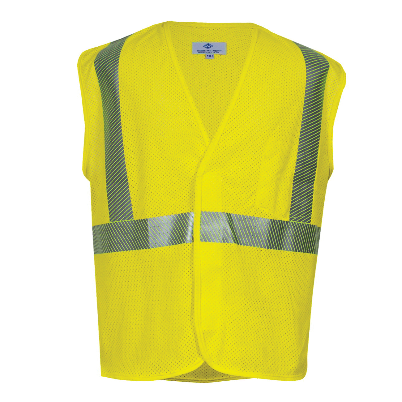 National Safety Apparel V00HA2VLG Flame Resistant Hi-Vis Mesh Safety Vest, - 1