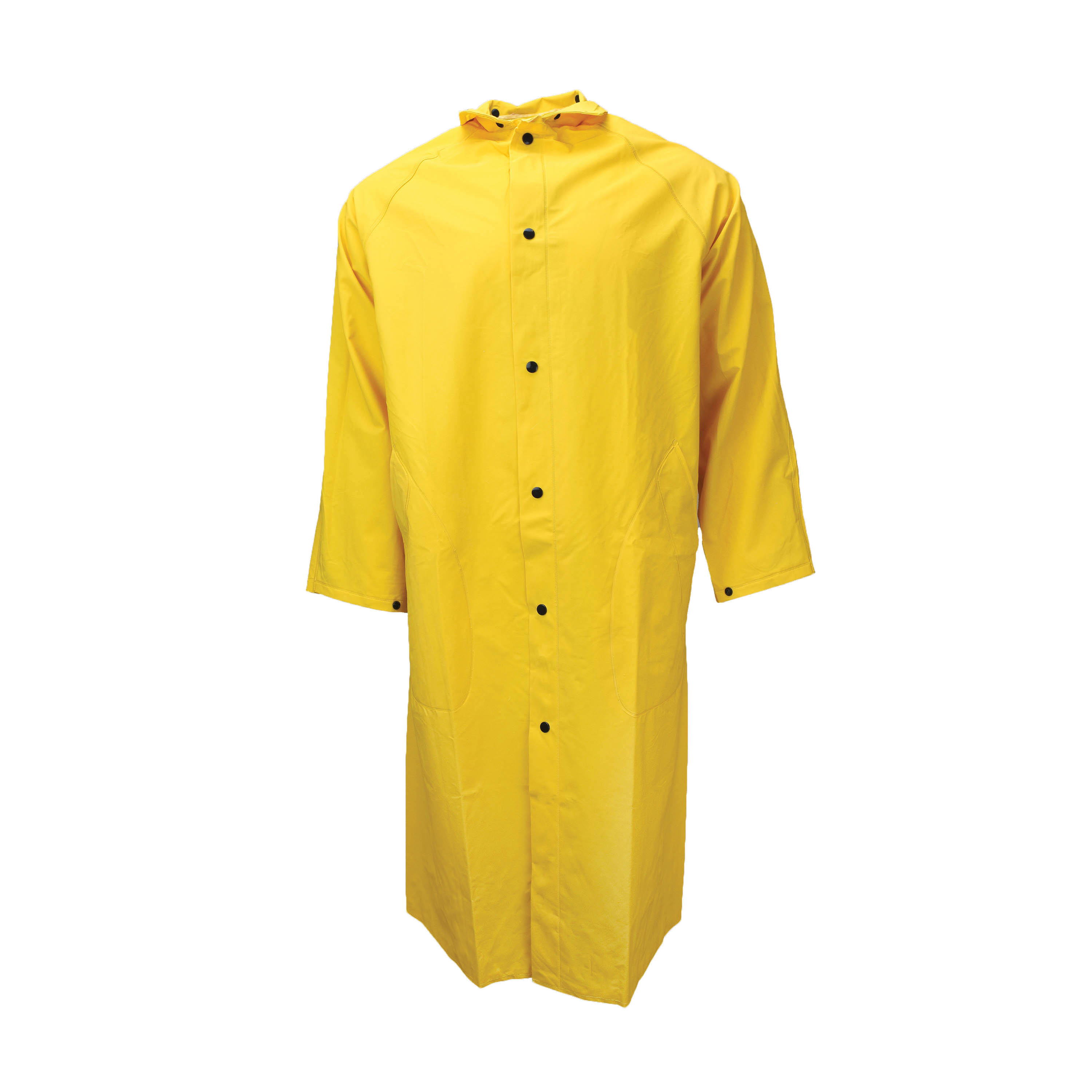 Neese 10165-31-1-YEL-2X Economy Rain Coat, 2XL, Yellow, 0.35 mm Polyester/PVC, Detachable Hood
