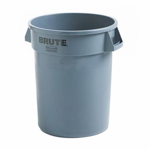 Rubbermaid® BRUTE® FG262000YEL Utility Waste Container Without Lid, 20 gal Capacity, Round, 19.4 in Dia, 22.91 in H, Plastic, Yellow