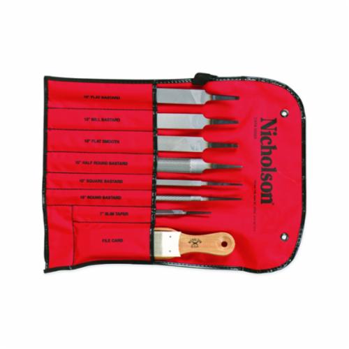 Bahco&reg; 2-472-14-2-0 Needle File Set, 12 Pieces, Smooth Cut
