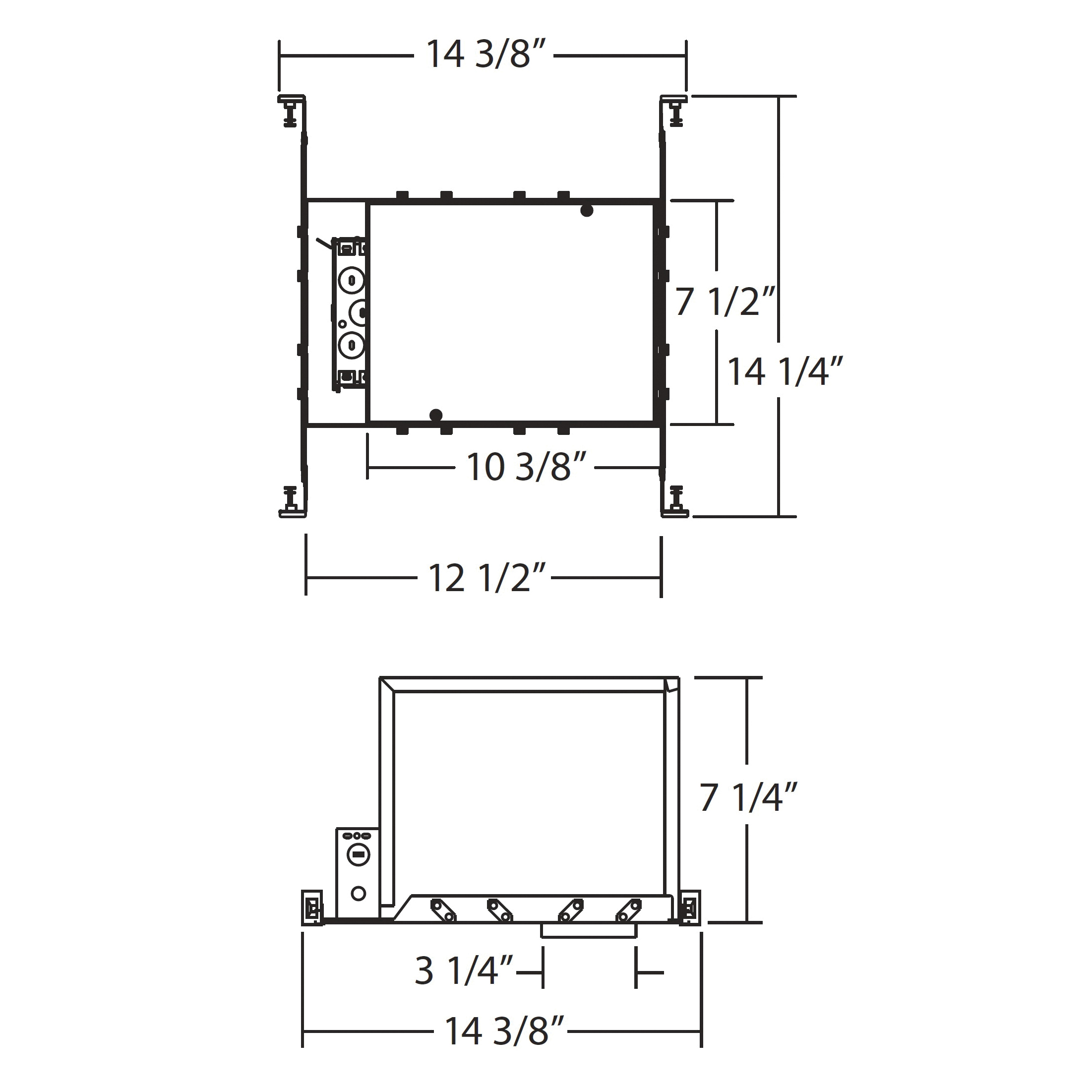 Nicor 13102 Low Voltage Universal Recessed Housing, Halogen Lamp, IC Insulation, 12 V AC, 3-1/2 in Ceiling Opening, Aluminum Housing