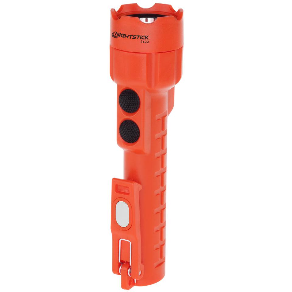 Nightstick&reg; Dual-Light&trade; NSP-2422R Waterproof Flashlight With Dual Magnets, LED Bulb, Polymer Housing, 130 Lumens Flashlight/110 Lumens Floodlight/235 Lumens Dual-Light&trade;