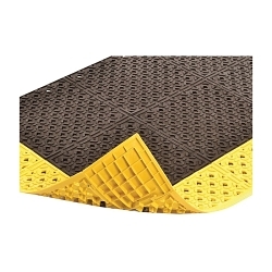 NoTrax&reg; 520S4272BY Cushion-Lok&trade; 520 Modular Anti-Fatigue Floor Mat, 6 ft L x 3-1/2 ft W x 7/8 in THK, PVC, Traction Blades Surface Pattern, PVC Base, Resists: Abrasion, Animal Fat, Cutting Fluid, Grease, Industrial Chemical, Oil, Slip and Wear