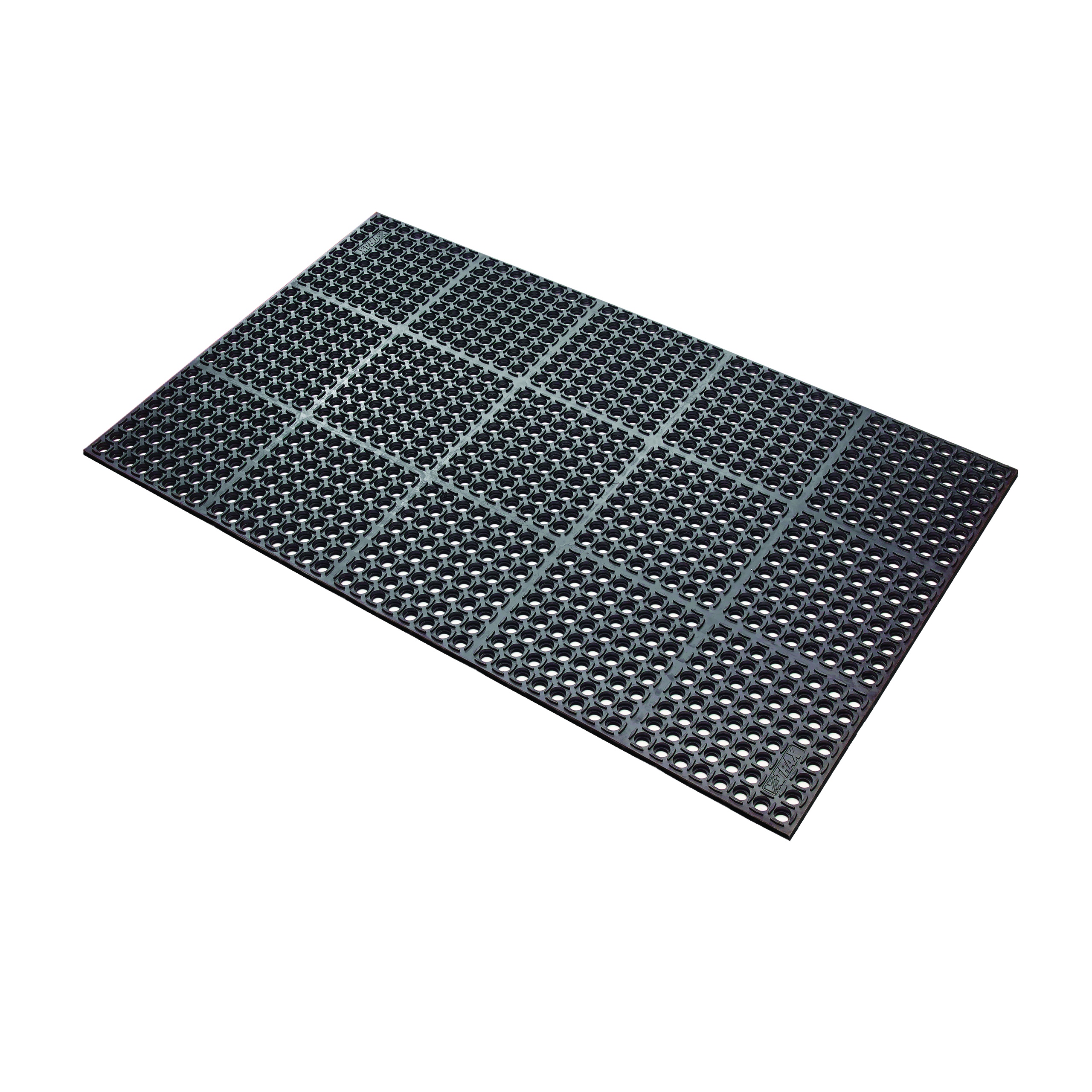 Crown&reg; Tuff-Spun&reg; Foot-Lover&trade; TS6W072BK-60 430 Anti-Fatigue Mat, 60 ft L x 6 ft W x 5/8 in THK, PVC Foam/Polypropylene/P.E.T Fiber, Embossed Ribbed Surface Pattern, ThermoFlex D.I.N.P Free PVC Base, Resists: Slip and Wear