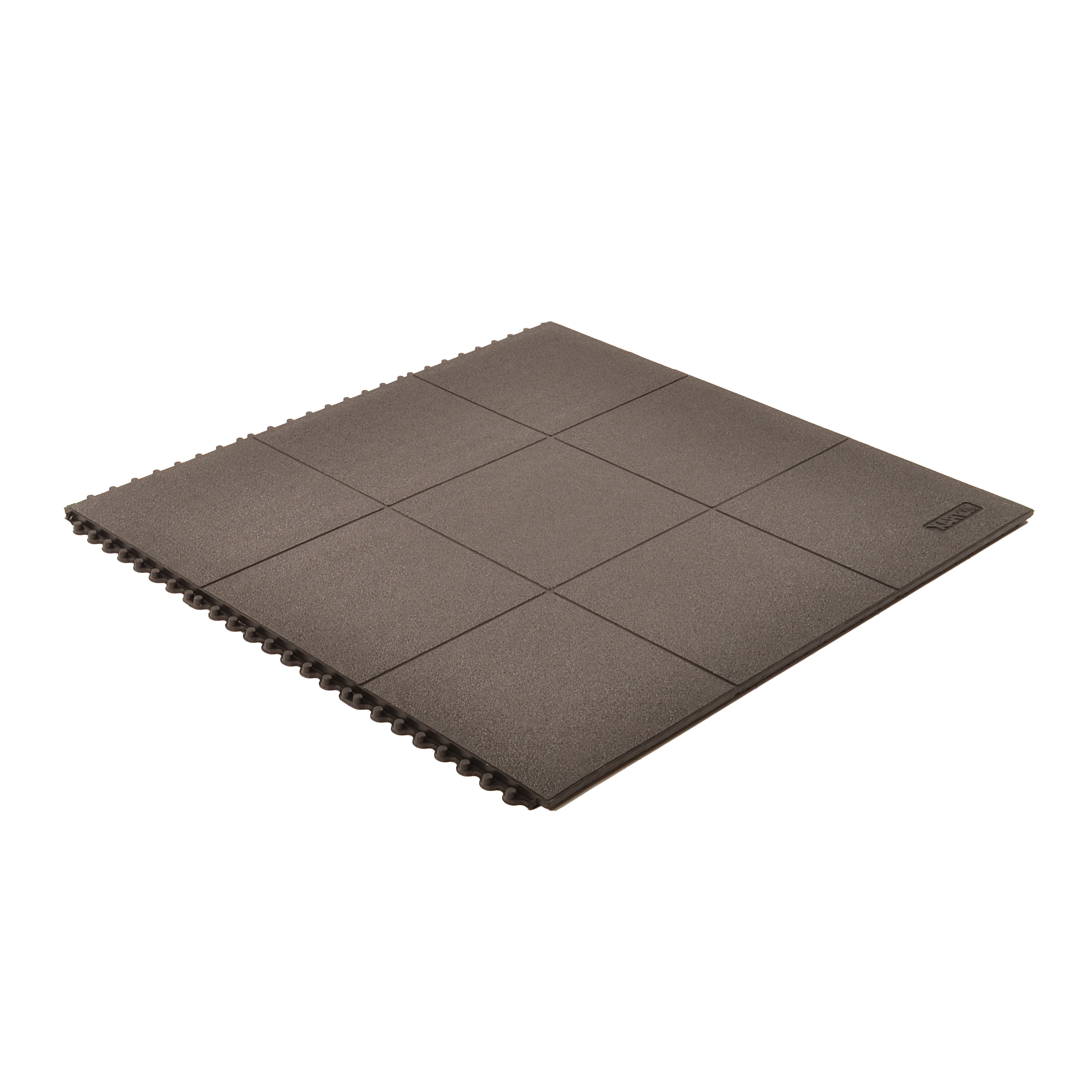 NoTrax&reg; 656SFR33BL Niru&reg; Cushion-Ease&reg; Anti-Fatigue Floor Mat, 3 ft L x 3 ft W x 3/4 in THK, Nitrile Rubber, Pebbled Surface Pattern, Resists: Abrasion, Chemicals, Oils and Greases
