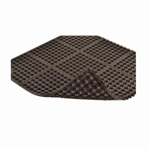 product NoTrax® 479S0023YB Cushion Trax® Anti-Fatigue Floor Mat, 3 ft L x 2 ft W x 9/16 in THK, Vinyl, Diamond Plate Surface Pattern, Closed Cell PVC Foam Base, Resists: Abrasion and Tear