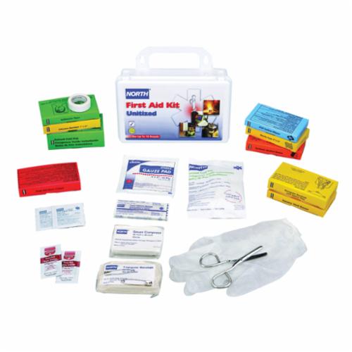 North&reg; by Honeywell 019708-0005L Portable Unitized First Aid Kit, Wall Mount, Plastic Case, 8 in H x 5-1/8 in W x 2-3/4 in D