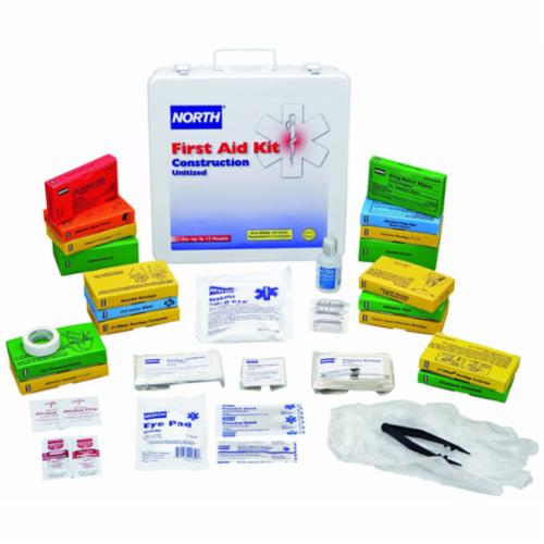 North&reg; by Honeywell 019731-0018L Portable Unitized First Aid Kit, Wall Mount, 110 Components, Metal Case, 9-1/2 in H x 9-1/2 in W x 3-1/2 in D