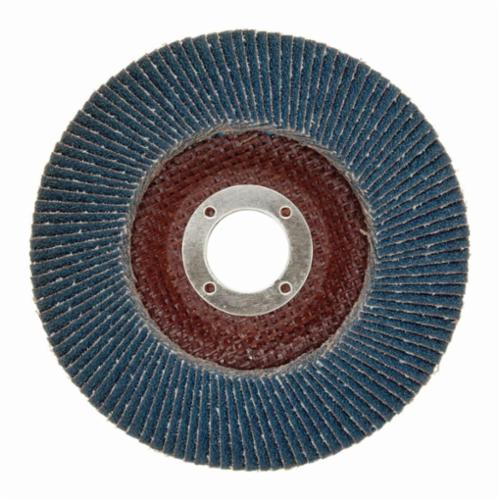 Norton&reg; Charger&trade; 63642503512 R822 Arbor Thread Standard Density Versatile Coated Abrasive Flap Disc, 4-1/2 in Dia, P60 Grit, Coarse Grade, Zirconia Alumina Abrasive, Type 27 Flat Disc