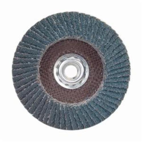 Norton&reg; Charger&trade; 63642503518 R822 Arbor Thread Quick-Change Standard Density Coated Abrasive Flap Disc, 7 in Dia, P36 Grit, Extra Coarse Grade, Zirconia Alumina Abrasive, Type 27 Flat Disc