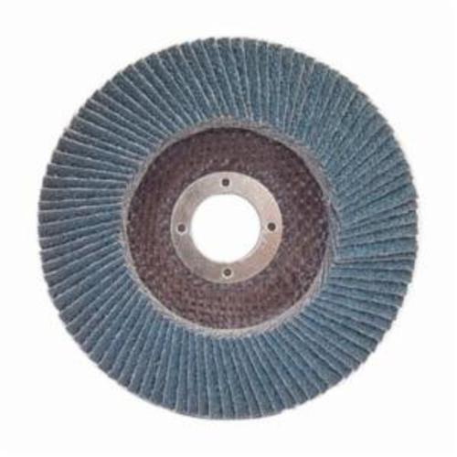 Norton&reg; Charger&trade; 63642503531 R822 Center Mount Jumbo High Density Coated Abrasive Flap Disc, 4-1/2 in Dia, 7/8 in Center Hole, P40 Grit, Extra Coarse Grade, Zirconia Alumina Abrasive, Type 27 Flat Disc