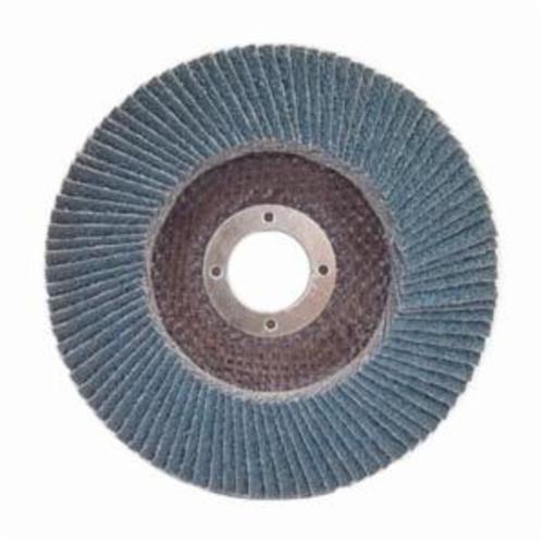Norton&reg; Charger&trade; 63642503532 R822 Center Mount Jumbo High Density Coated Abrasive Flap Disc, 4-1/2 in Dia, 7/8 in Center Hole, P60 Grit, Coarse Grade, Zirconia Alumina Abrasive, Type 27 Flat Disc