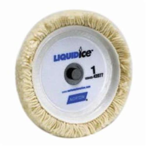 Norton&reg; Liquid Ice&reg; 63642542077 Step 1 Buffing and Polishing Pad, 8 in Dia, Hook and Loop Attachment, Wool Pad