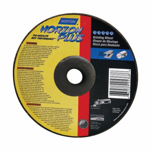 product Walter Surface Technologies 08L452 ALU™ Flat Depressed Center Wheel, 4-1/2 in Dia x 1/8 in THK, 7/8 in Center Hole, 24 Grit, Aluminum Oxide Abrasive