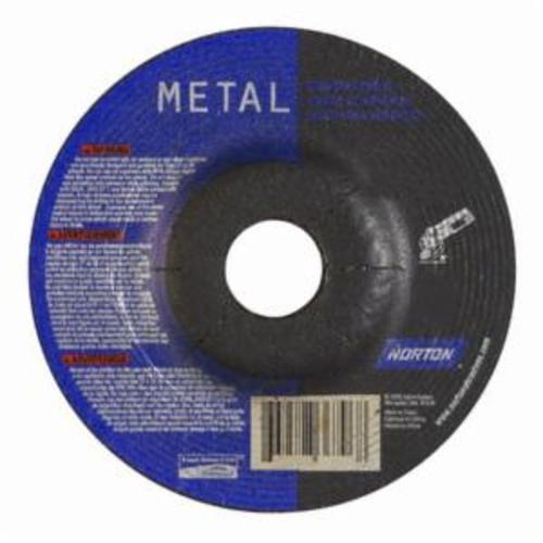 Norton&reg; 66252836796 All Purpose Cut-Off Wheel With Quick-Change Hub, 4-1/2 in Dia x 1/4 in THK, 7/8 in Center Hole, 24 Grit, Aluminum Oxide Abrasive