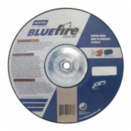 Norton&reg; BlueFire&reg; 66252843237 DS7914HCH All Purpose Saucer Cut-Off Wheel With Quick-Change Hub, 9 in Dia x 1/4 in THK, 24 Grit, Aluminum Oxide/Zirconia Alumina Abrasive