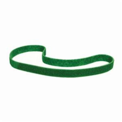 Norton&reg; Bear-Tex&reg; Rapid Prep&trade; 66254436886 Backstand Flex Low Stretch Narrow Regular Surface Conditioning Non-Woven Abrasive Belt, 1 in W x 132 in L, Fine Grade, Aluminum Oxide Abrasive, Green