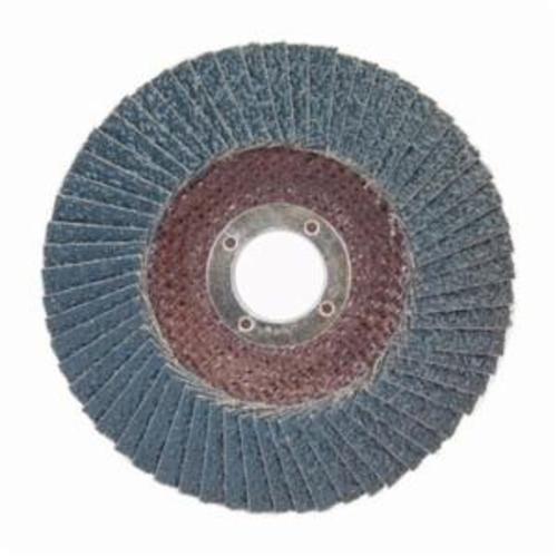 PFERD Polifan® 67684115 Performance Line SG Z Unthreaded Coated Abrasive Flap Disc, 4-1/2 in Dia, 7/8 in Center Hole, 40 Grit, Zirconia Alumina Abrasive, Type 27 Flat Disc
